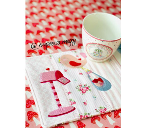 Stickdatei ITH - Patchwork Flip & Fold Platzdecke Untersetzer bis 36x24